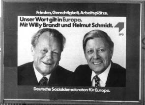 1979: SPD-Spitzenkandidat Willy Brandt und Kanzler Helmut Schmidt