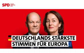 2024: Kanzler Olaf Scholz und SPD-Spitzenkandidatin Katarina Barley