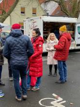 Info-Stand am Detlev-Engel-Platz