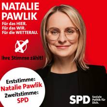 Natalie Pawlik, MdB - Wahlplakat 2025