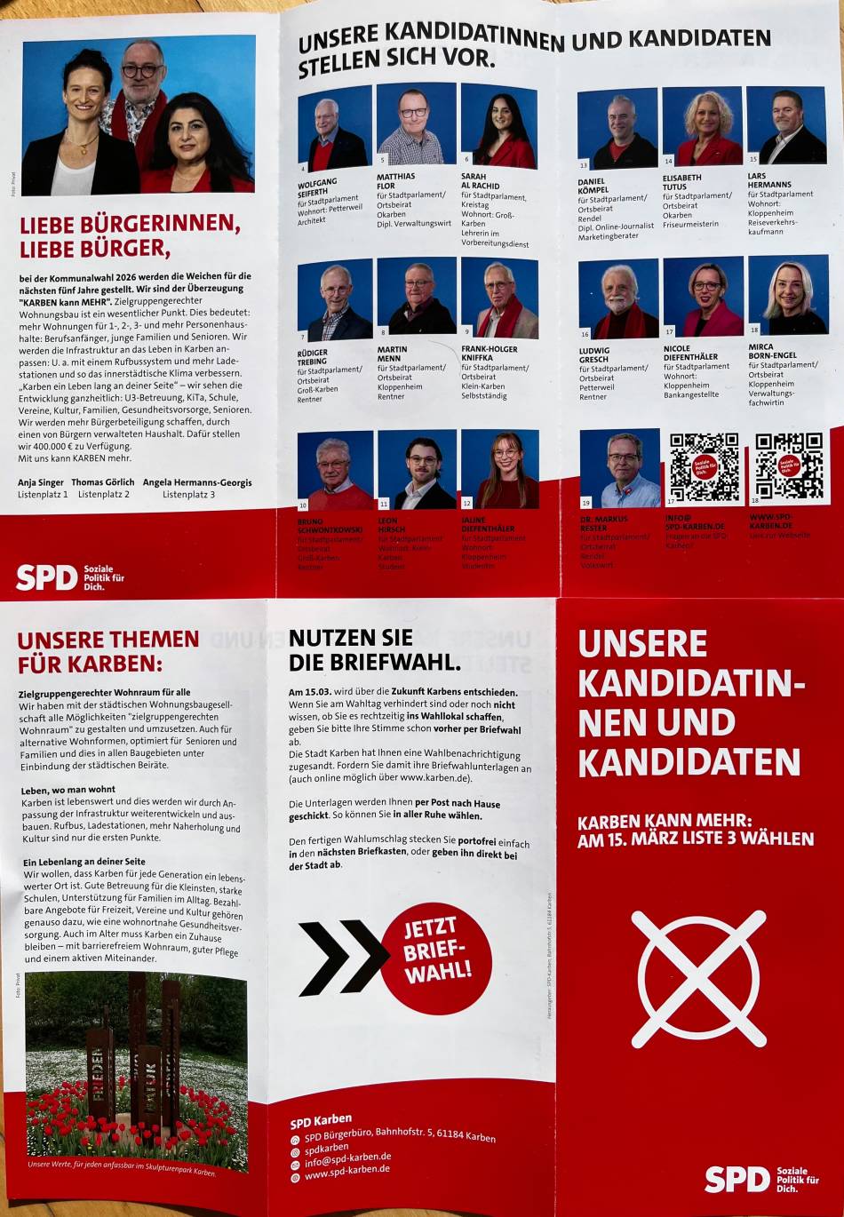 Alle Kandidatinnen und Kandidaten für die Stadtverordnetenversammlung