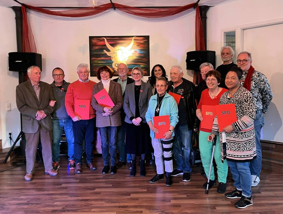 Im KUHtelier: 25-40-50-65 - Jubilarehrung bei der SPD Karben 