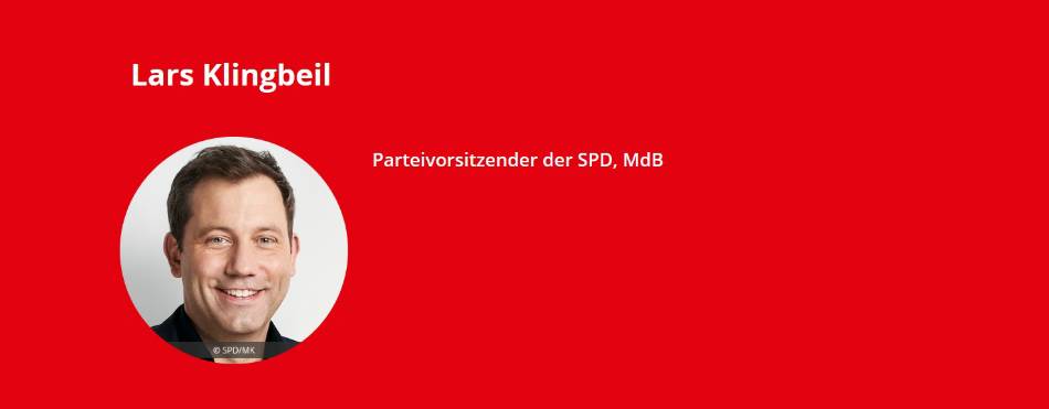 Lars Klingbeil, Vorsitzender der SPD