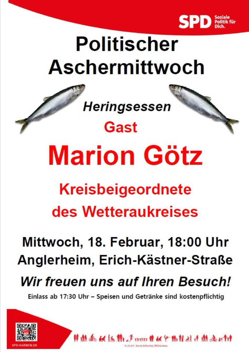 Politischer Aschermittwoch: Heringsessen mit Kreisbeigeordneter Marion Götz